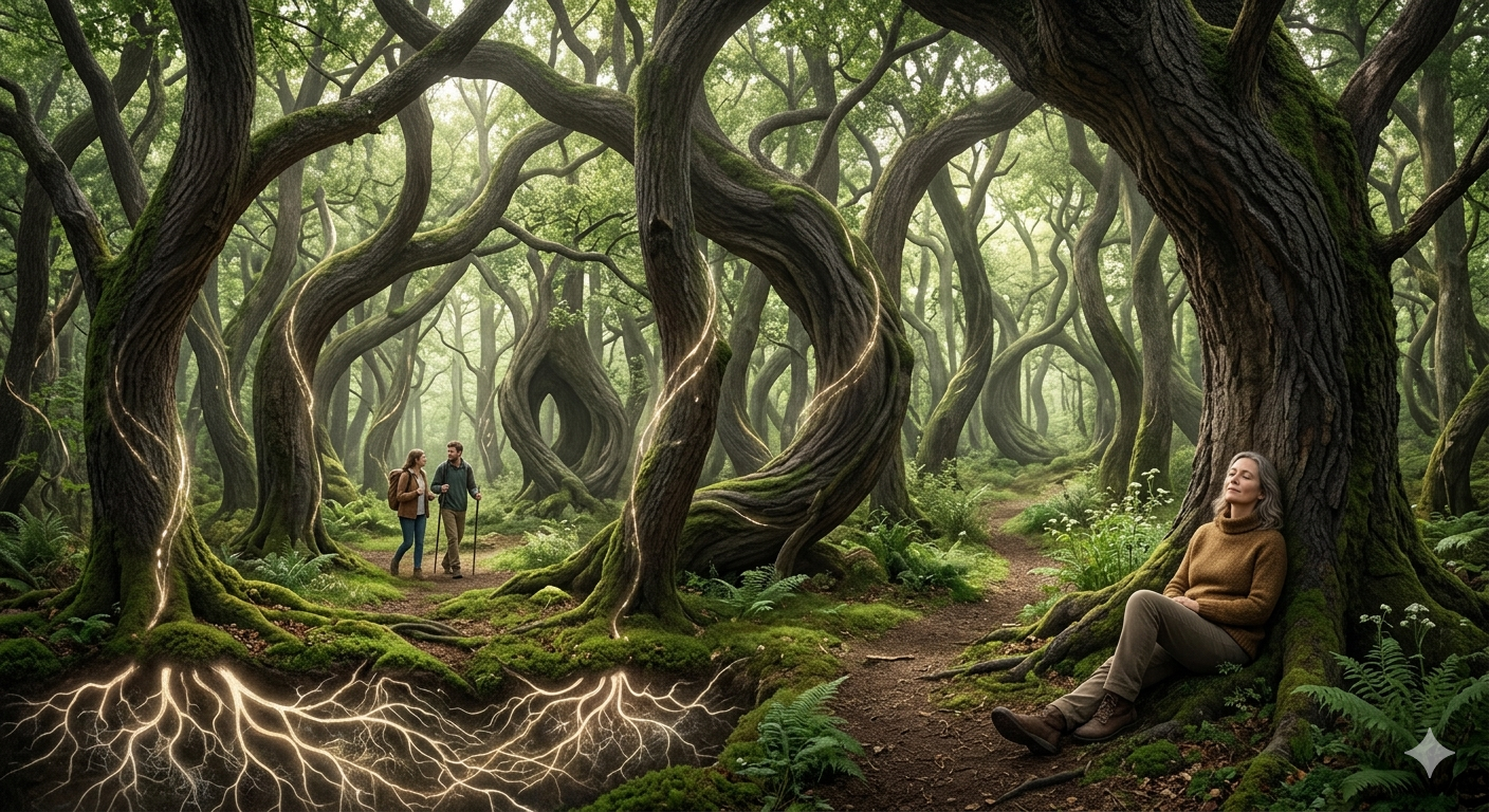 Generate the Image of There is a forest where nothing you say is ever lost.

The trees there do no