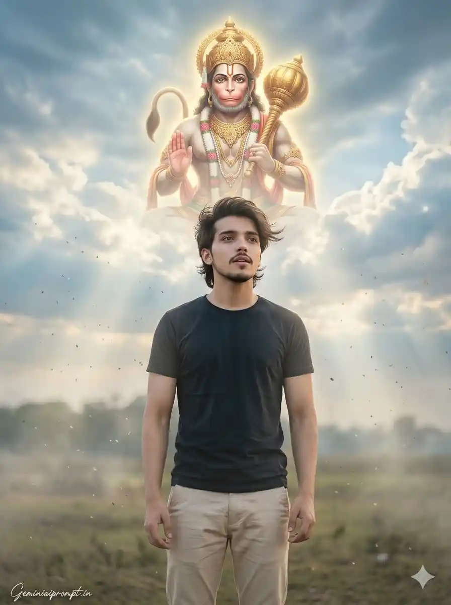 Create an ultra-realistic 8K cinematic devotional portrait using the uploaded image as the exact fac