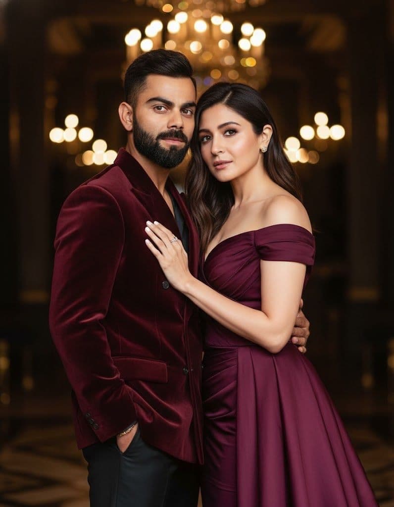 Ultra-realistic cinematic luxury couple portrait, vertical 9:16, 8K resolution.

SCENE & BACKGROUN