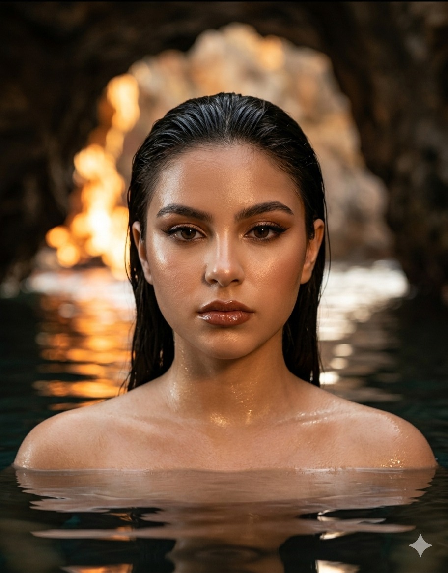 Make me an image that has an intense and cinematic atmosphere, highlighted by a strong contrast betw