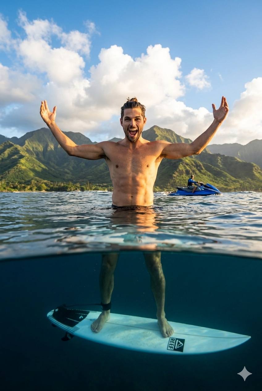 A fit, athletic man, Use uploaded photo 100,999% facial reference,with knot boun — Google Gemini AI Prompt