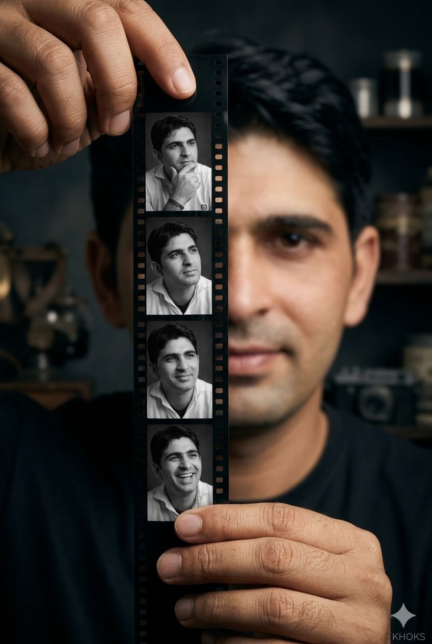 Hyper-realistic cinematic portrait photography of young man (use uploaded image  — Google Gemini AI Prompt