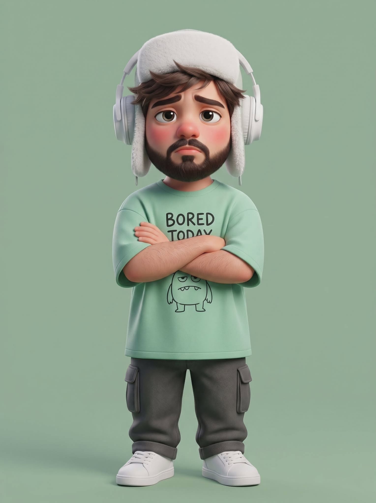 A high-quality 3D Pixar-style animated character of the reference person with a  — Google Gemini AI Prompt