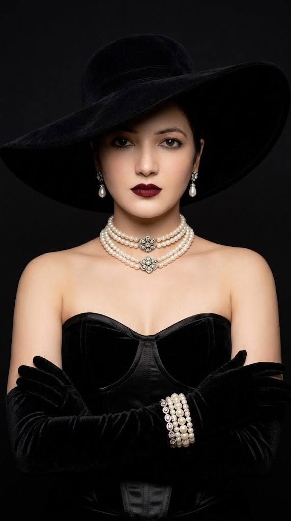 Ultra-realistic 8K UHD DSLR luxury haute couture editorial portrait, preserve th — DALL-E AI Image Prompt