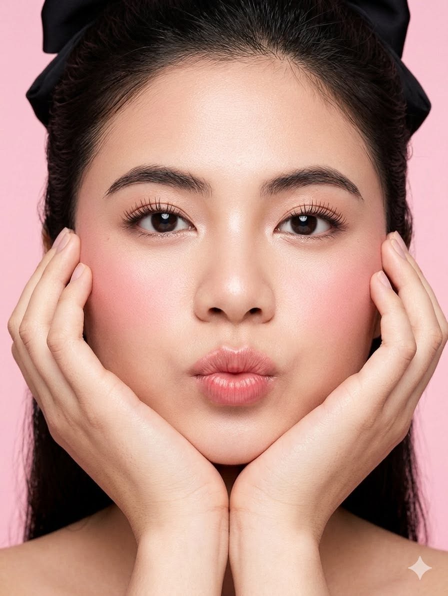 Create a vibrant, high-fashion close-up portrait of a woman, styled with a playf — Google Gemini AI Prompt