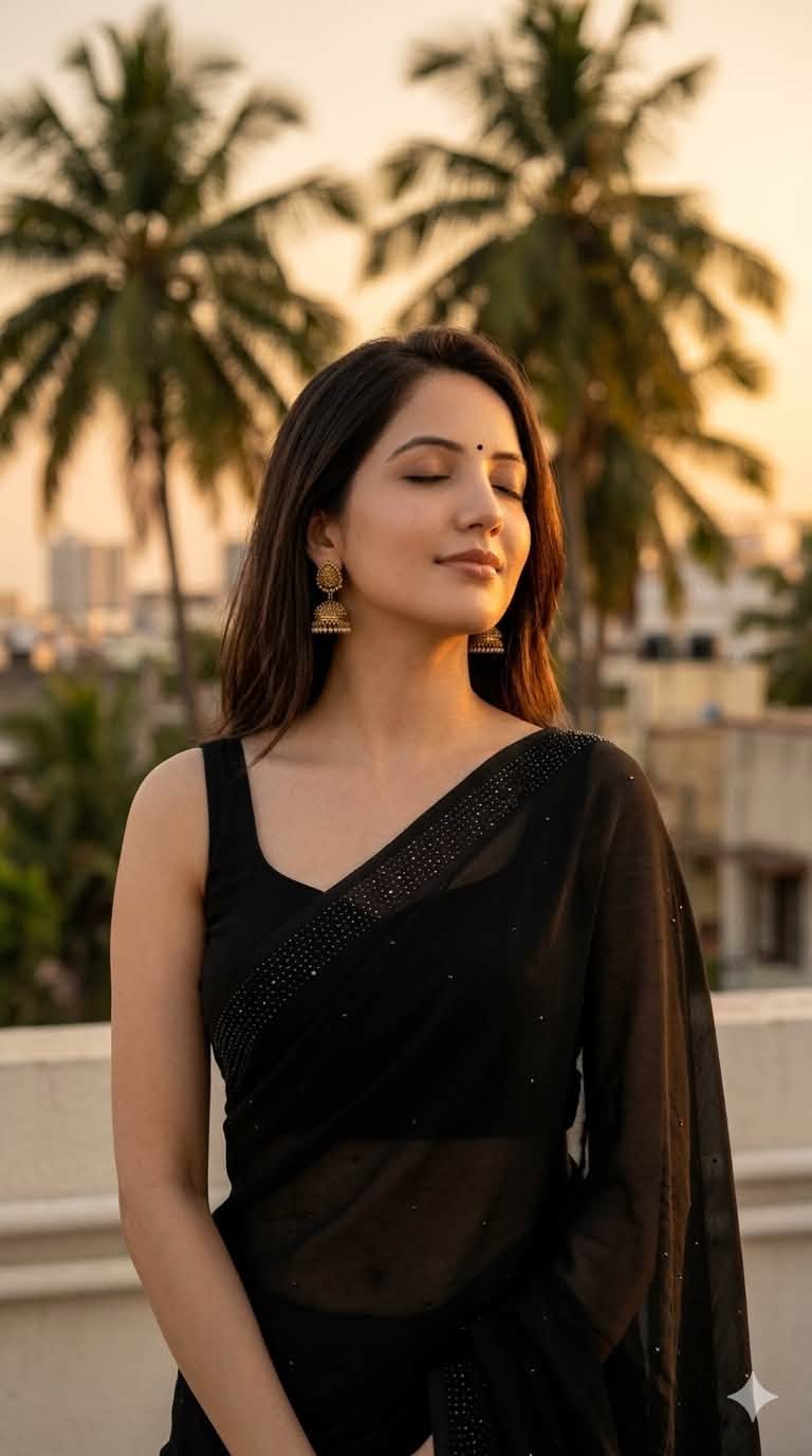 Ultra-realistic Indian fashion portrait of a beautiful young Indian woman standi — Google Gemini AI Prompt