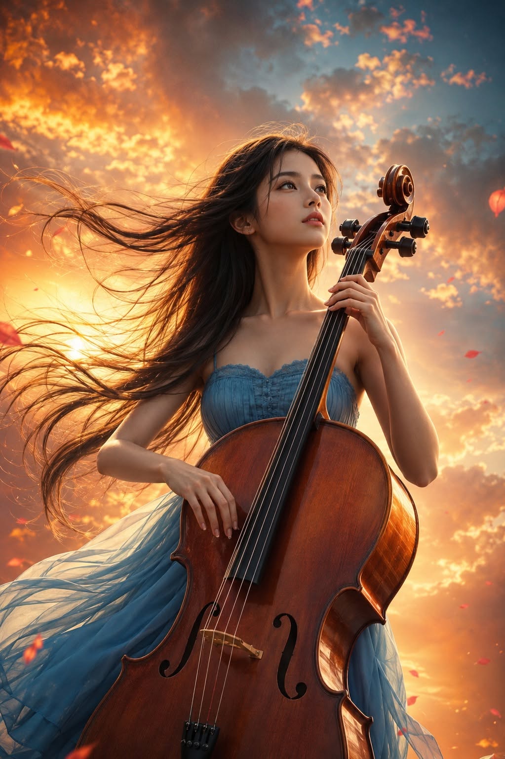 Create an **ultra-photorealistic cinematic portrait** of a graceful young Asian  — AI Image Prompt