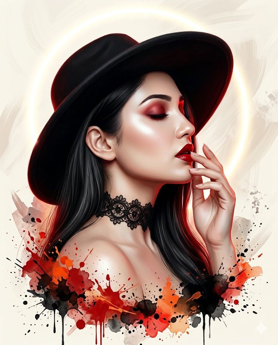 Create an ultra-detailed, high-fashion digital portrait of a beautiful young wom — DALL-E AI Image Prompt