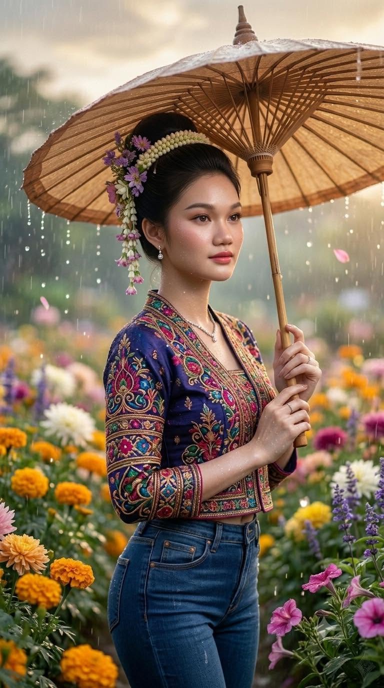 Masterpiece cinematic close-up portrait of an exquisitely beautiful young Thai L — Google Gemini AI Image Prompt