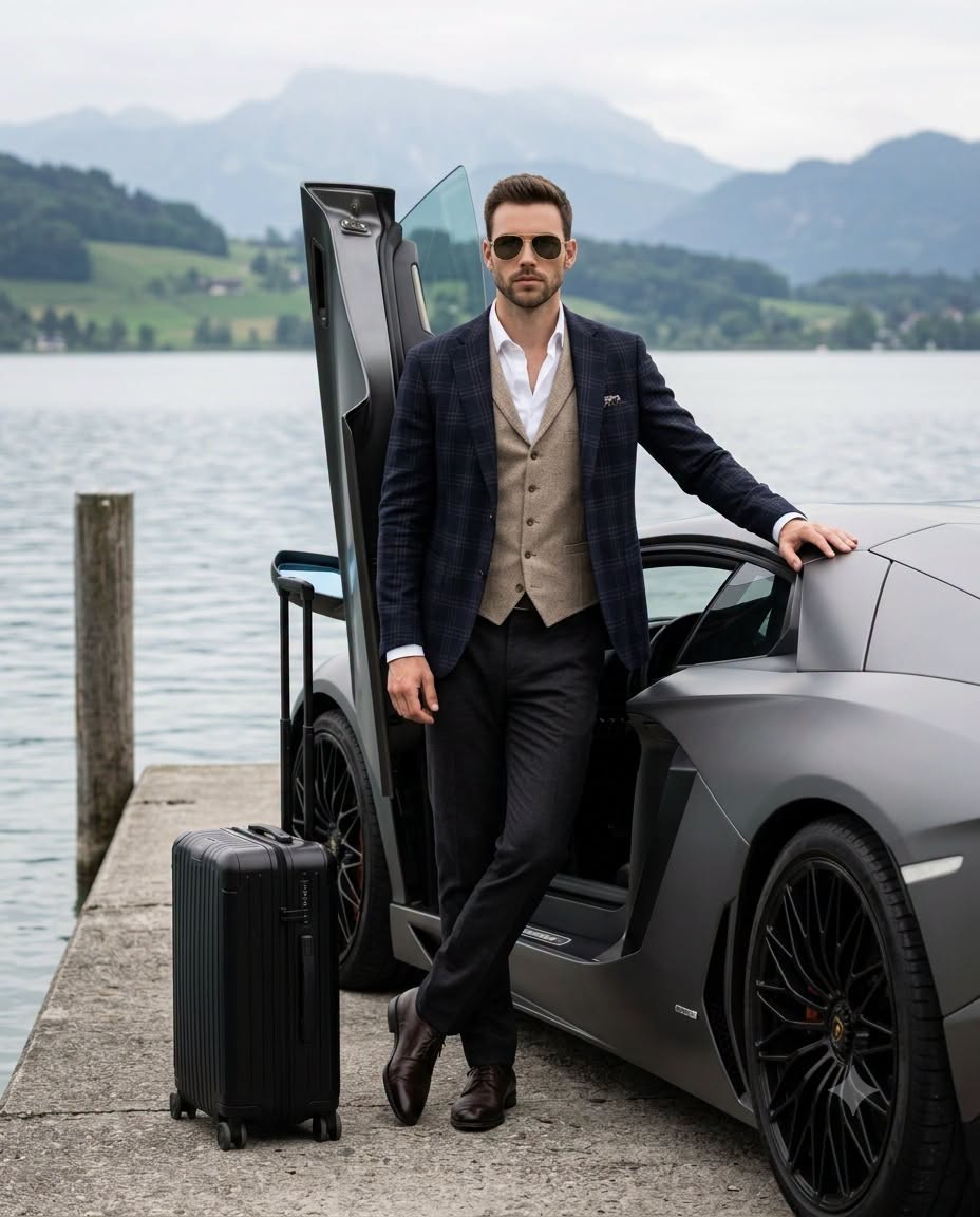 A high-resolution, professional lifestyle photograph capturing a sharp-dressed A — Google Gemini AI Prompt