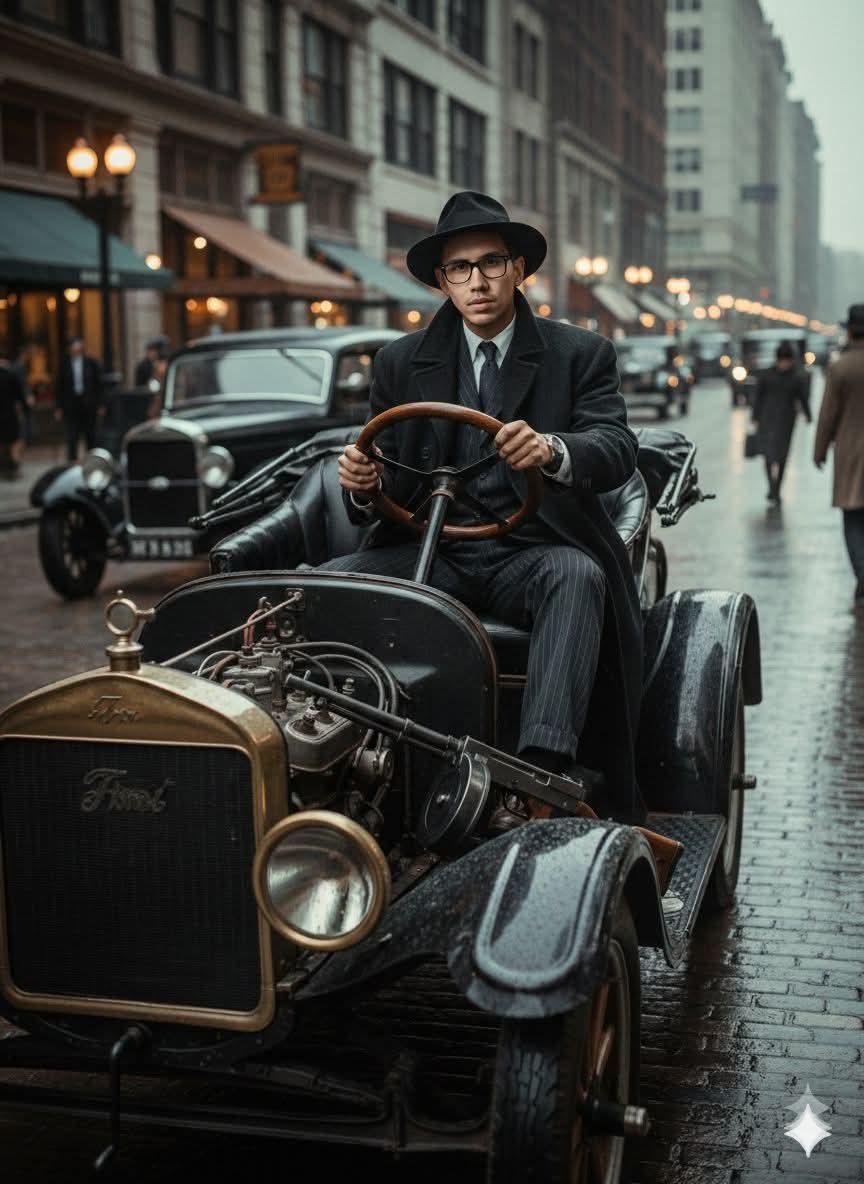 Hyperrealistic vertical photograph of the Ford Model T (use image 2 as a referen — DALL-E AI Prompt