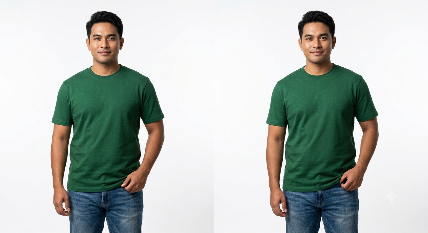 A photorealistic studio editorial portrait of a 32-year-old Southeast Asian man  — Google Gemini AI Image Prompt
