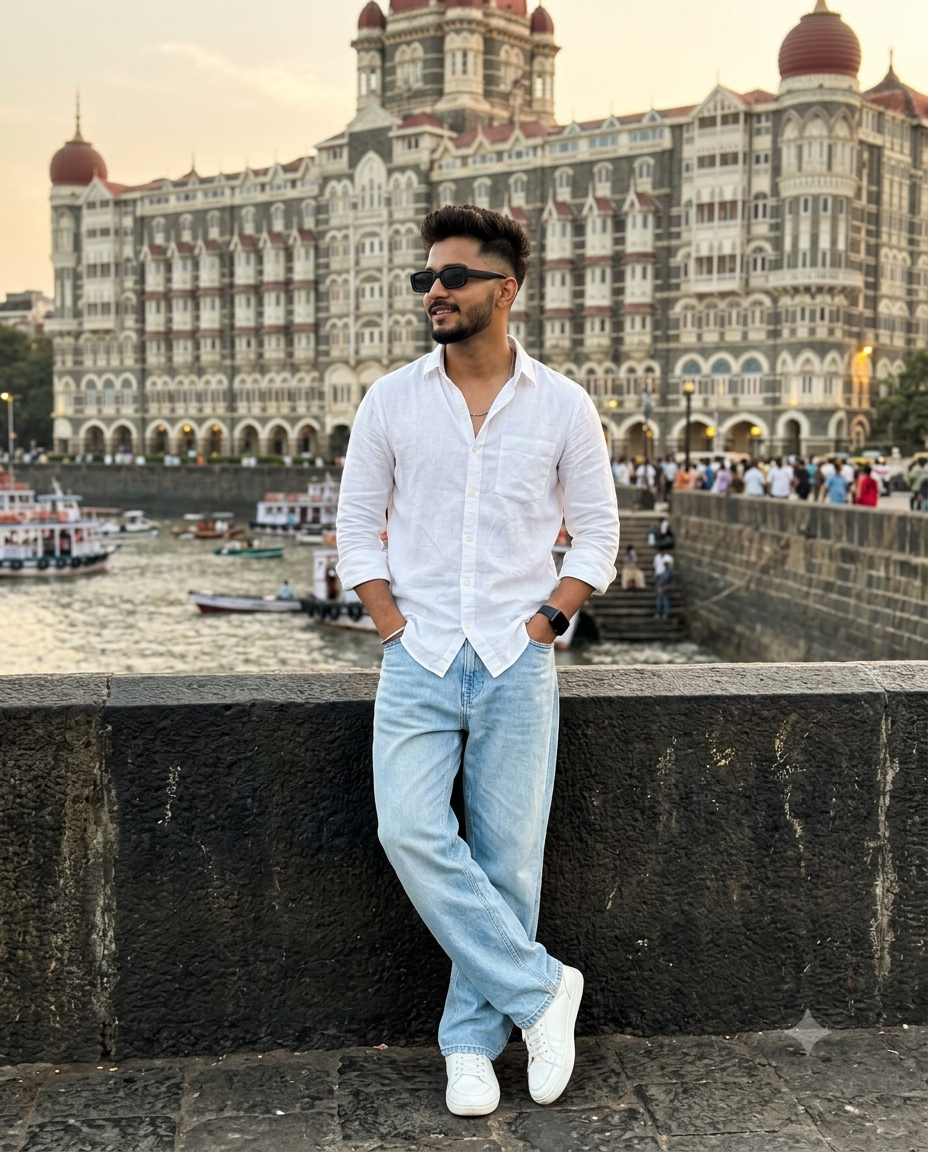 Ultra-realistic cinematic travel portrait of a stylish young South
Asian man st — Google Gemini AI Prompt