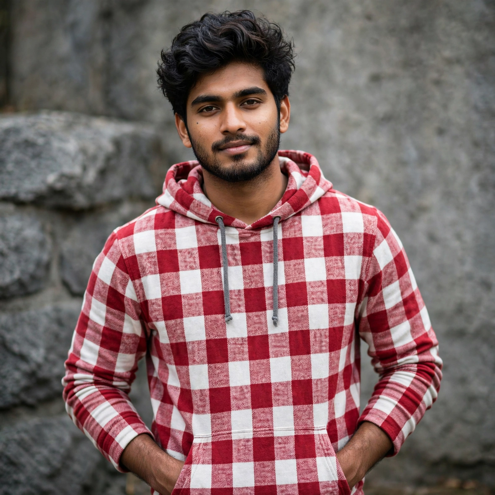 A high-resolution realistic portrait of a young South Asian man with a well-groo — Google Gemini AI Image Prompt