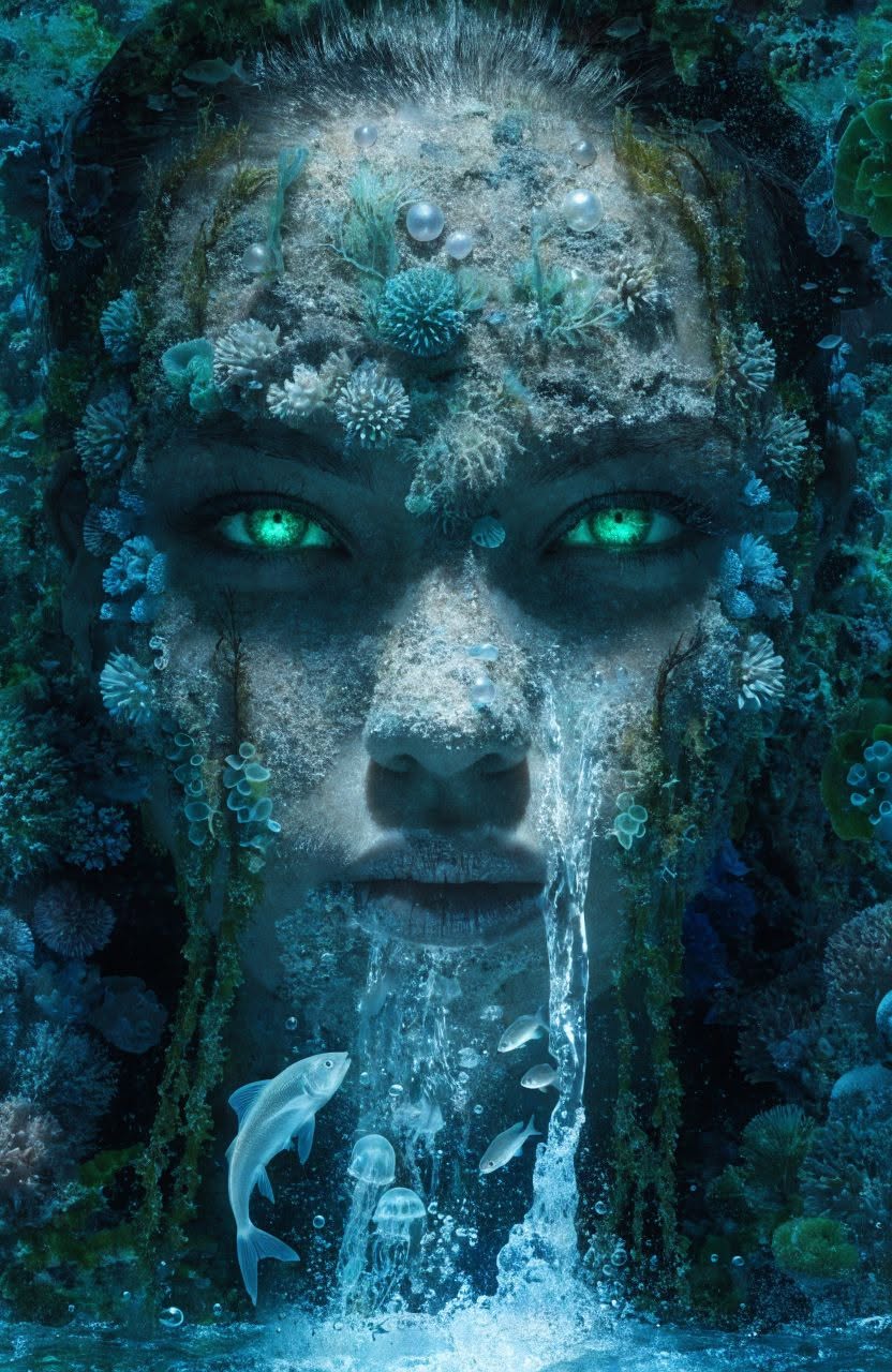 The aesthetic is one of Fantastic Surrealism and Bio-art, combining elements of  — Google Gemini AI Image Prompt
