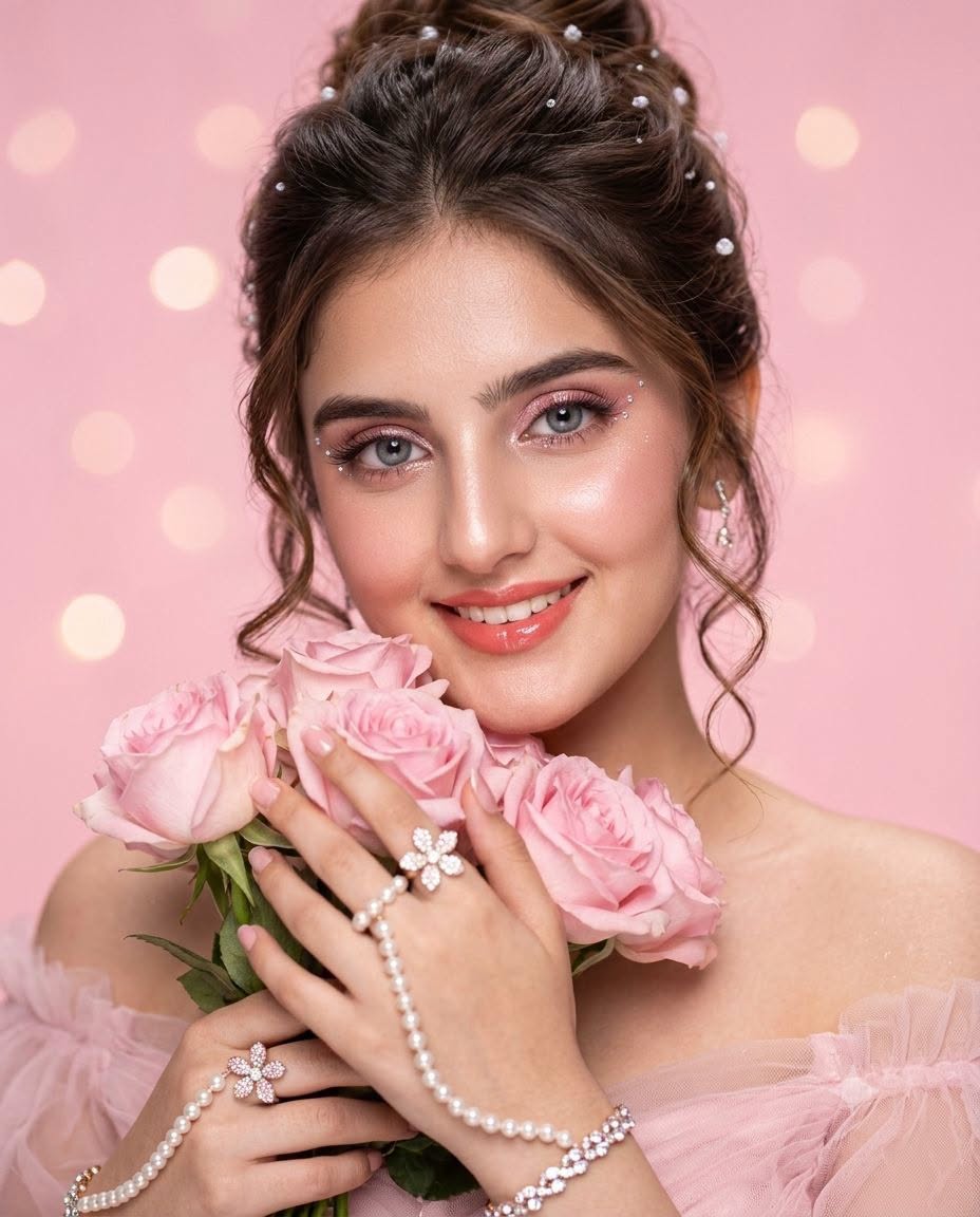 Ultra-realistic close-up beauty portrait of a beautiful young South Asian woman  — DALL-E AI Image Prompt