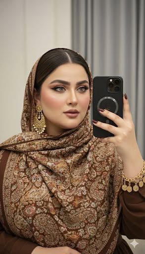 Create an image of A Curvy woman with facial features and makeup from the attach — DALL-E AI Prompt