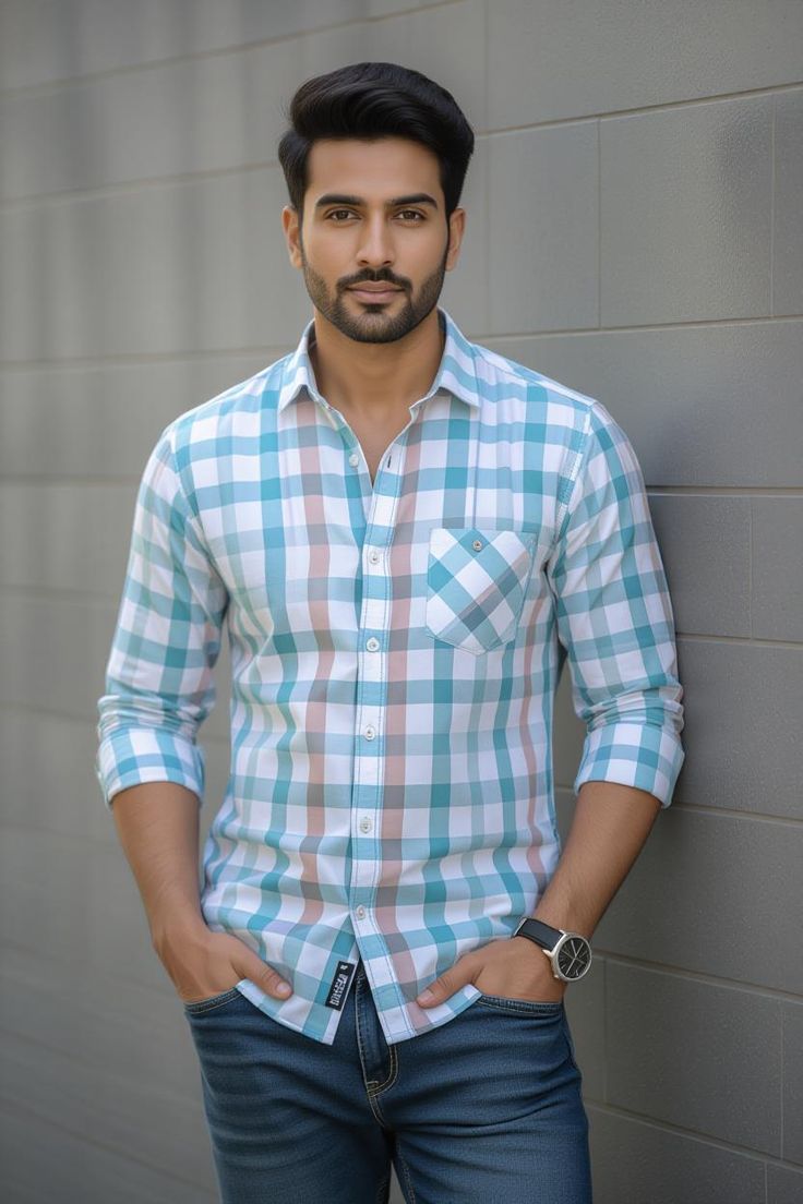 Create an ultra-realistic fashion portrait of a handsome young South Asian man s — DALL-E AI Prompt