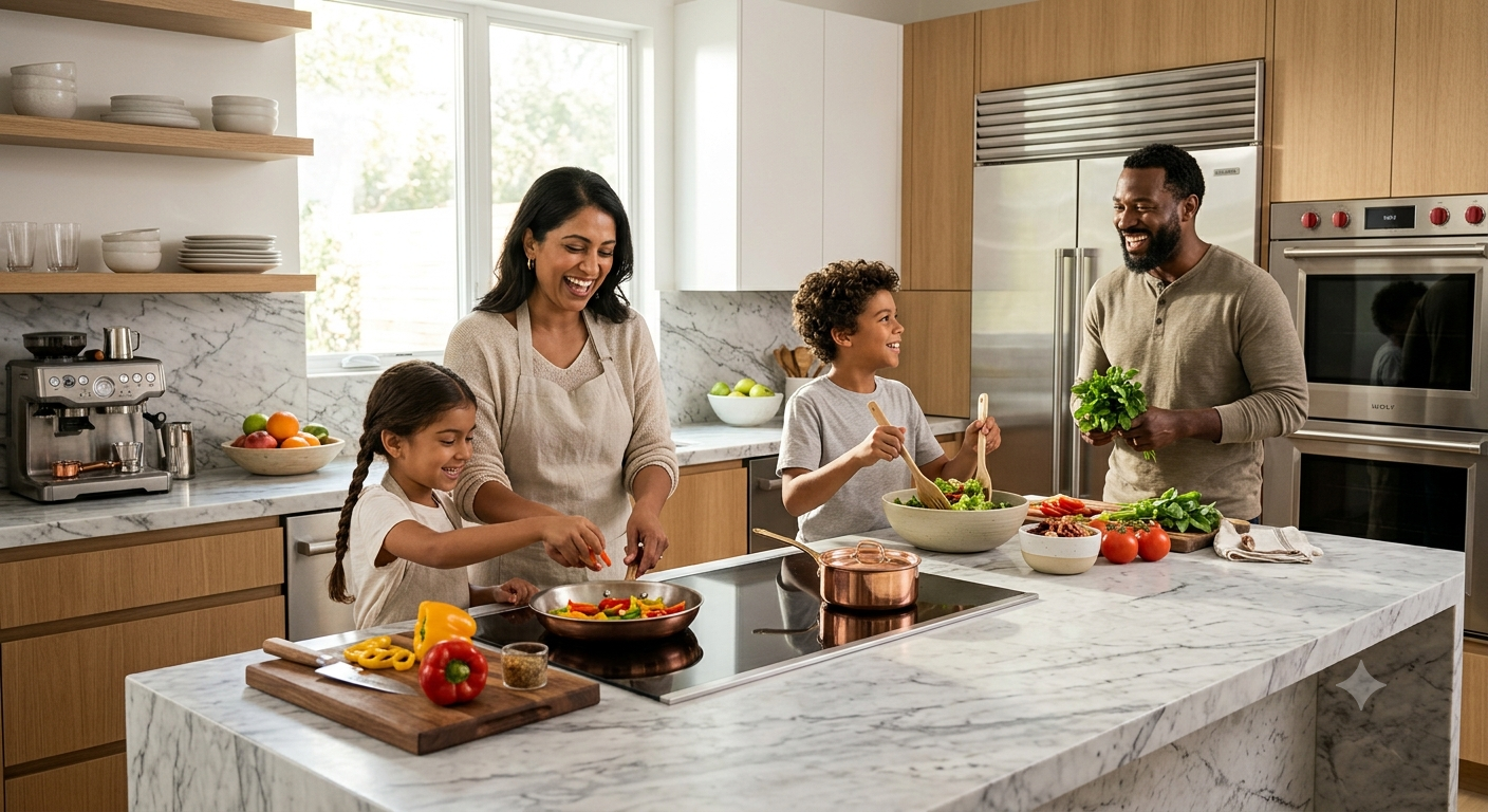 Create an authentic family lifestyle scene using [UPLOAD FAMILY PHOTO(S)]. Show  — Google Gemini AI Prompt