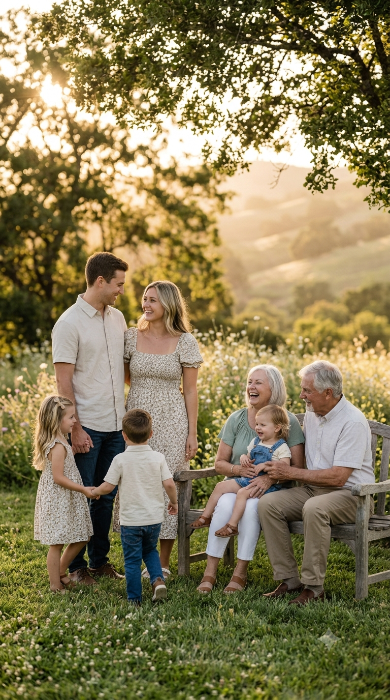 Create an ultra-realistic luxury family portrait using [UPLOAD FAMILY PHOTO(S)], — Google Gemini AI Image Prompt