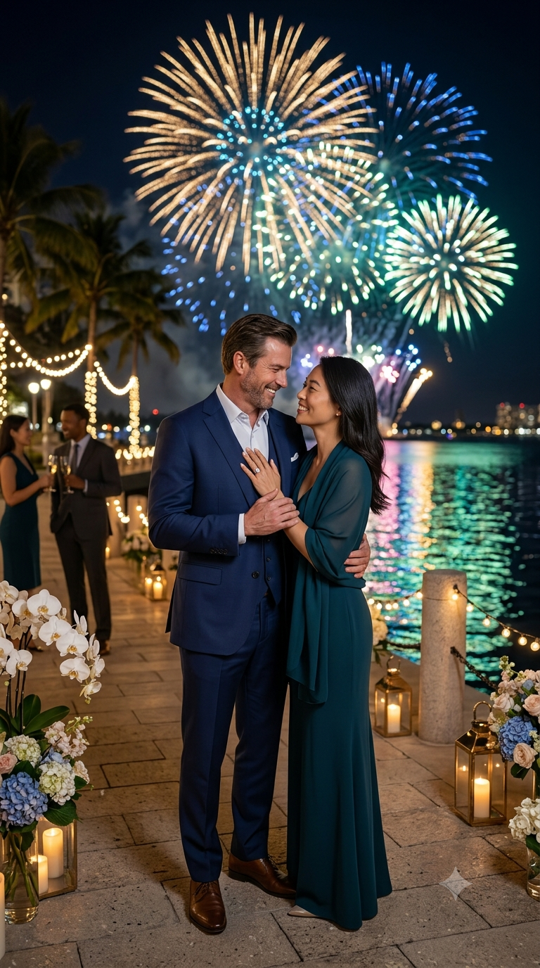 Create an unforgettable luxury engagement celebration using [UPLOAD PERSON 1 PHO — Google Gemini AI Prompt