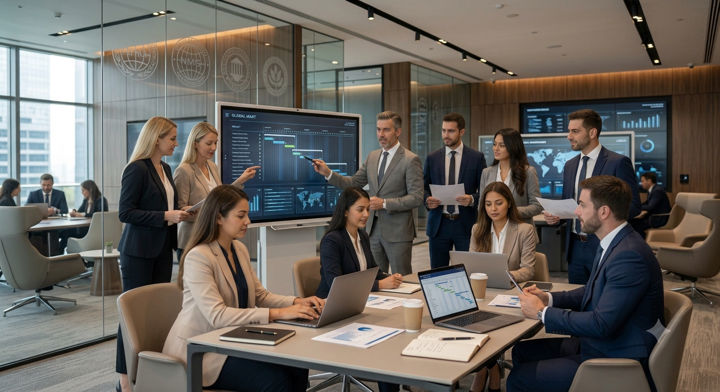 Create a realistic corporate meeting scene using [UPLOAD TEAM PHOTO(S)], preserv — Google Gemini AI Prompt