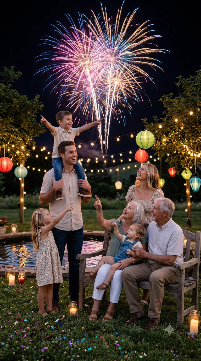 Create a spectacular celebration family portrait using [UPLOAD FAMILY PHOTO(S)], — Google Gemini AI Prompt