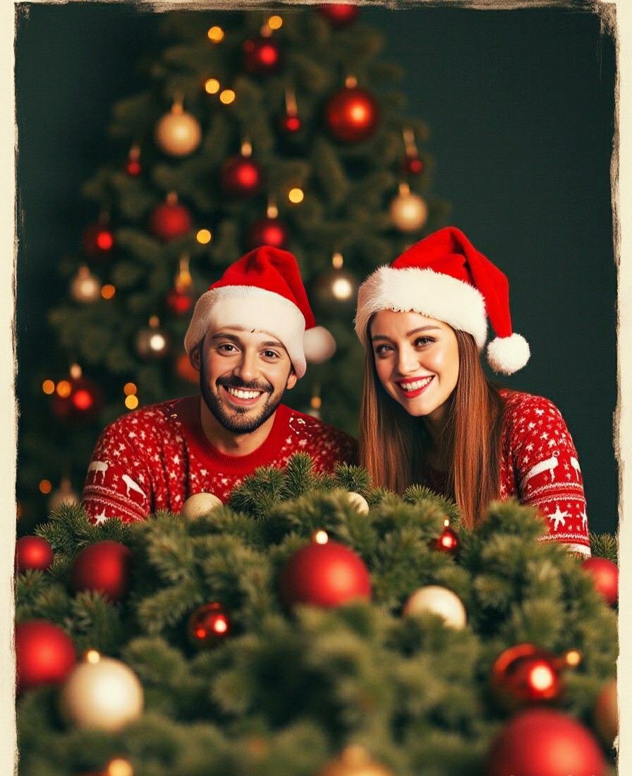Hyper-realistic, 8k UHD, professional vintage holiday photograph of a happy coup — Google Gemini AI Image Prompt