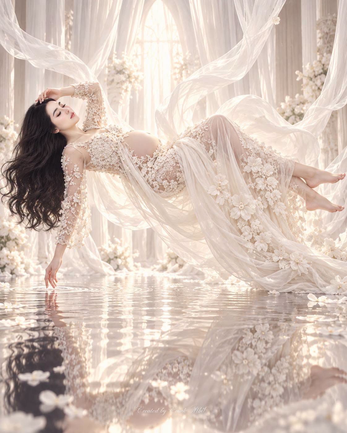 Create an ultra-premium, hyper-realistic fine-art maternity portrait.

The fin — Google Gemini AI Image Prompt