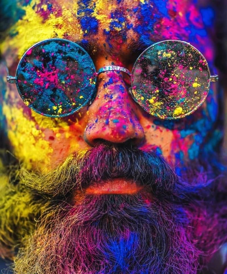 Create an ultra-realistic, highly detailed Holi festival portrait using the uplo — DALL-E AI Image Prompt