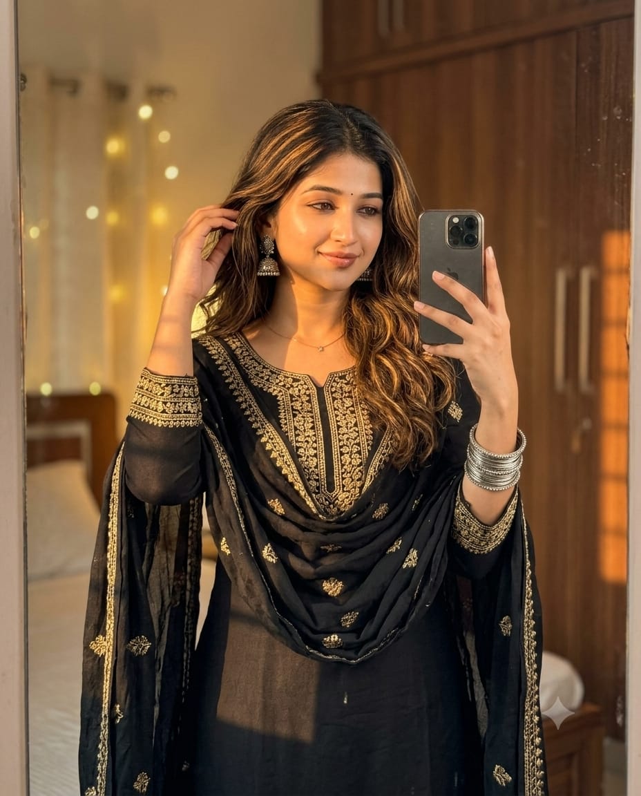 Use uploaded reference image and turn into A vertical mirror selfie of a young S — Google Gemini AI Image Prompt