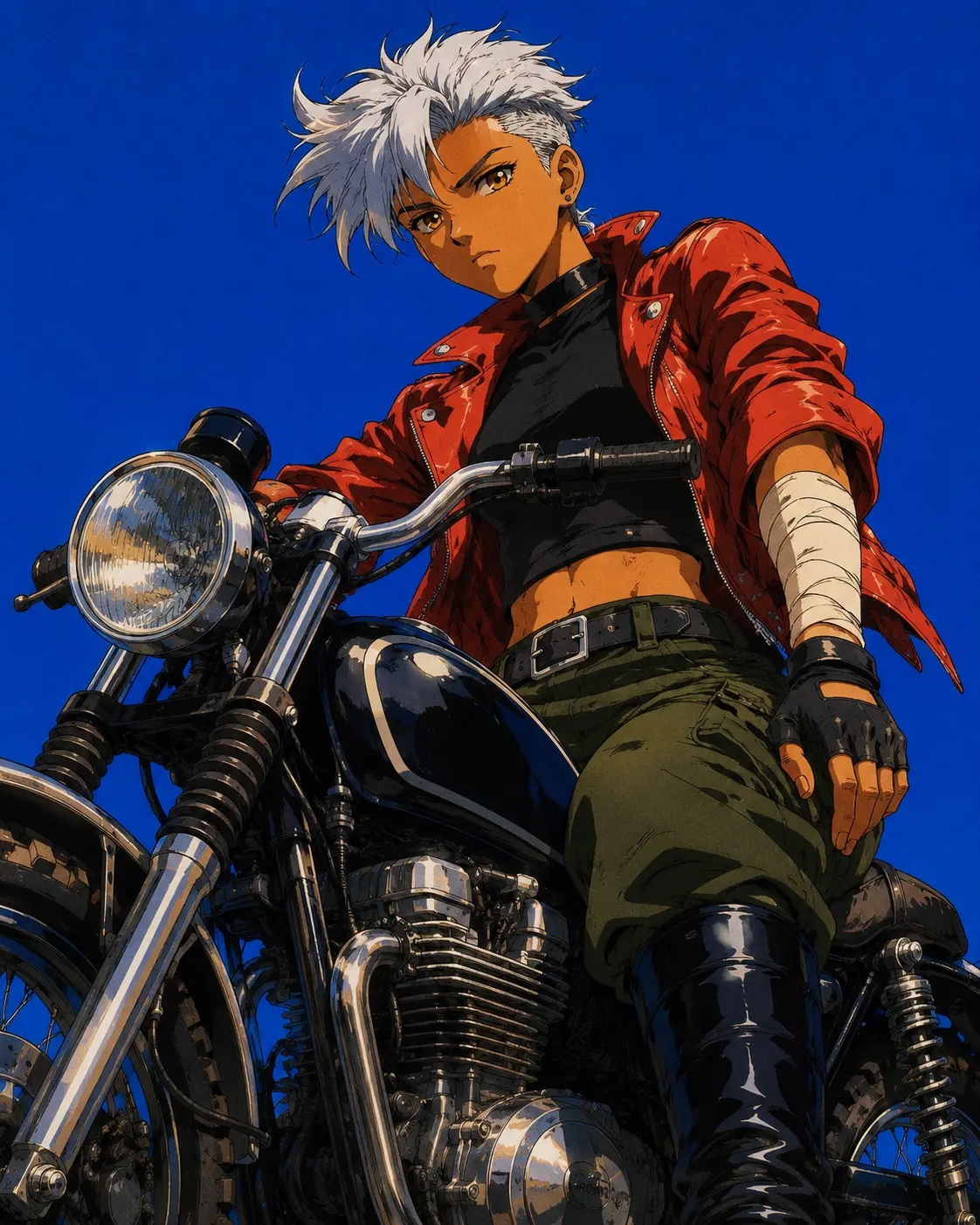 1girl, solo, retro anime style, 1990s anime aesthetic, vintage anime art style,  — Midjourney AI Image Prompt