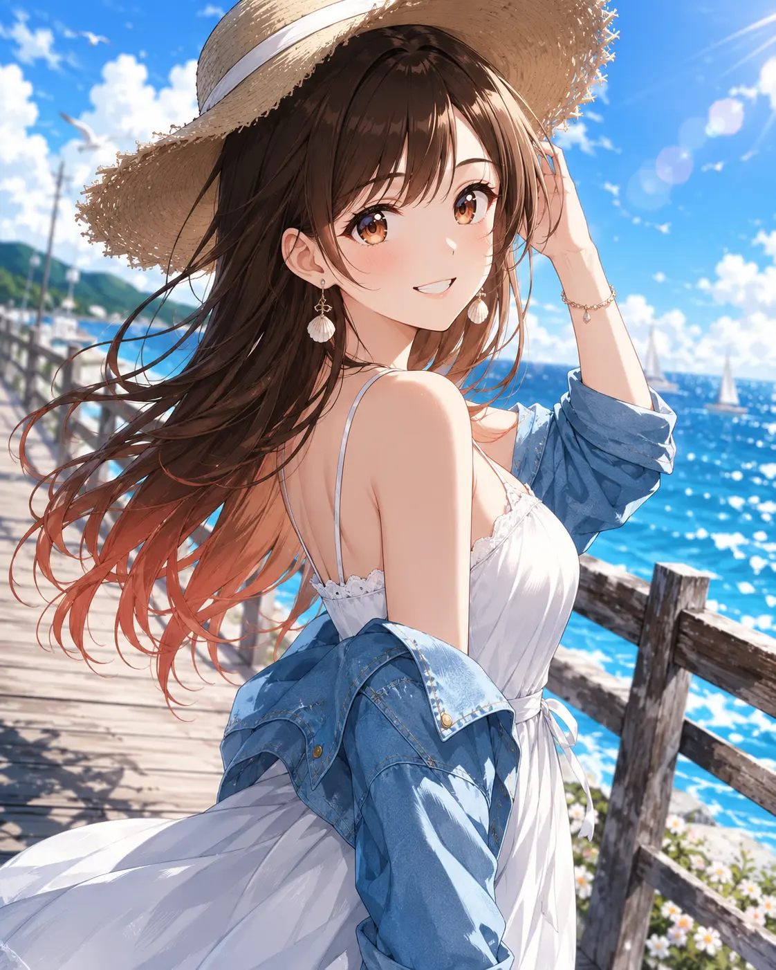 Chizuru Mizuhara from rent a girlfriend, beautiful anime-style young woman with  — DALL-E AI Image Prompt