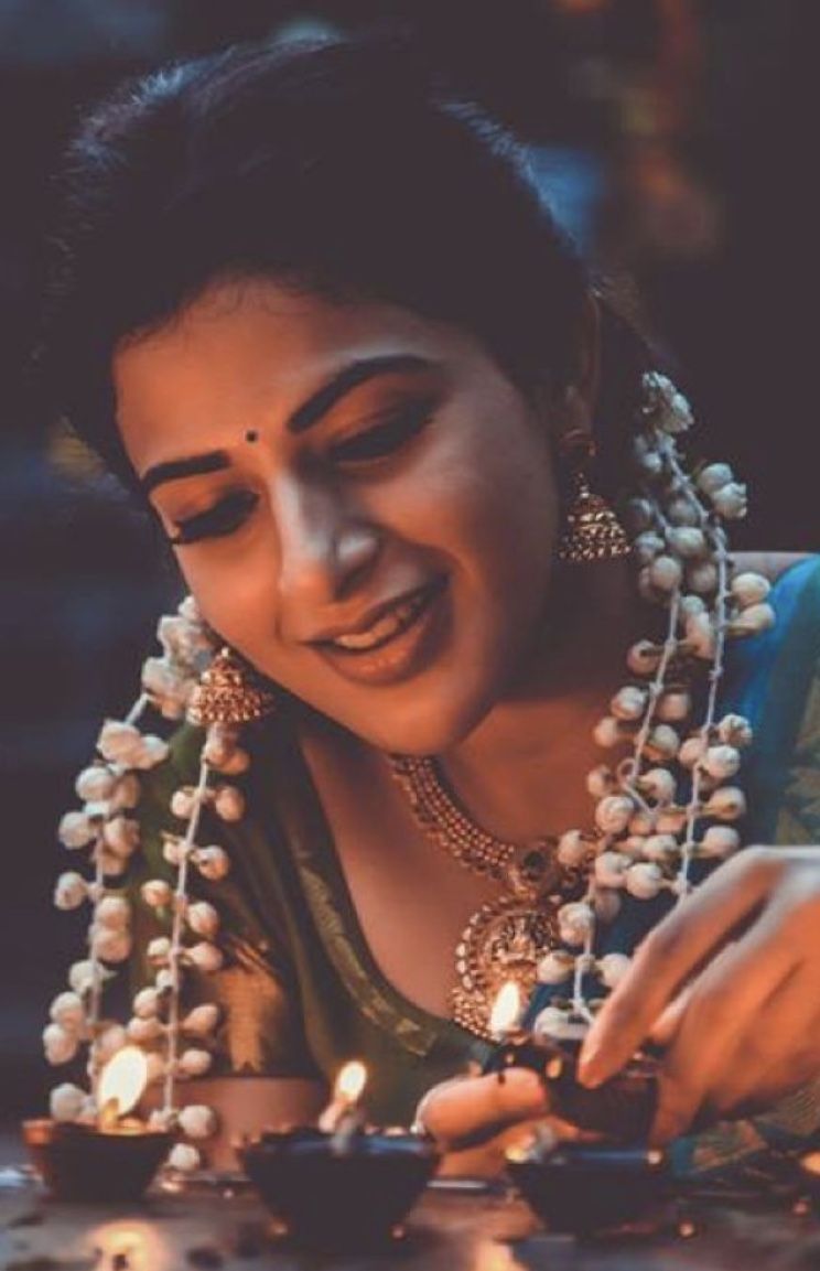 cinematic intimate Diwali gajra diya lighting portrait of [SUBJECT: beautiful yo — DALL-E AI Image Prompt