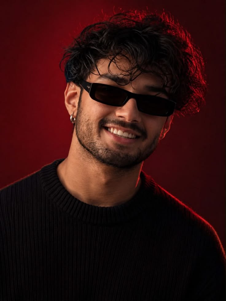 vibrant studio portrait of [SUBJECT - e.g., a young man with thick curly wet dar — DALL-E AI Prompt