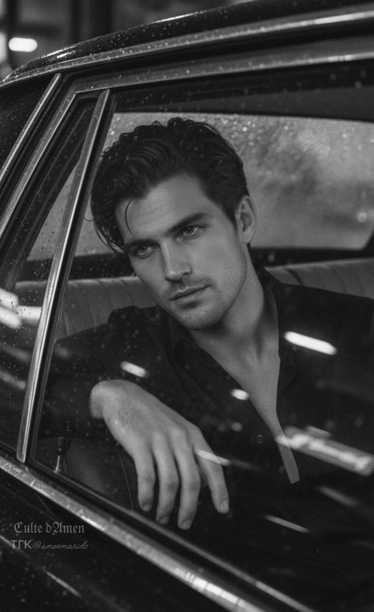 black and white cinematic portrait of [SUBJECT - e.g., a handsome man with slick — DALL-E AI Image Prompt