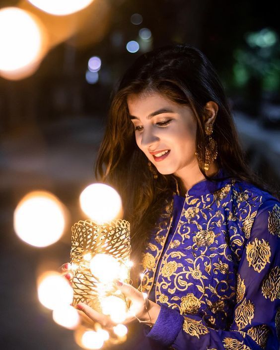 cinematic Diwali fairy light jar portrait of [SUBJECT: beautiful young Indian wo — DALL-E AI Image Prompt
