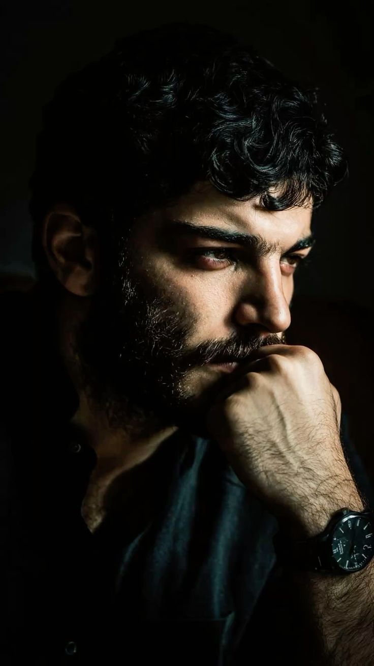cinematic moody portrait of [SUBJECT - e.g., a man with thick curly black hair a — DALL-E AI Image Prompt
